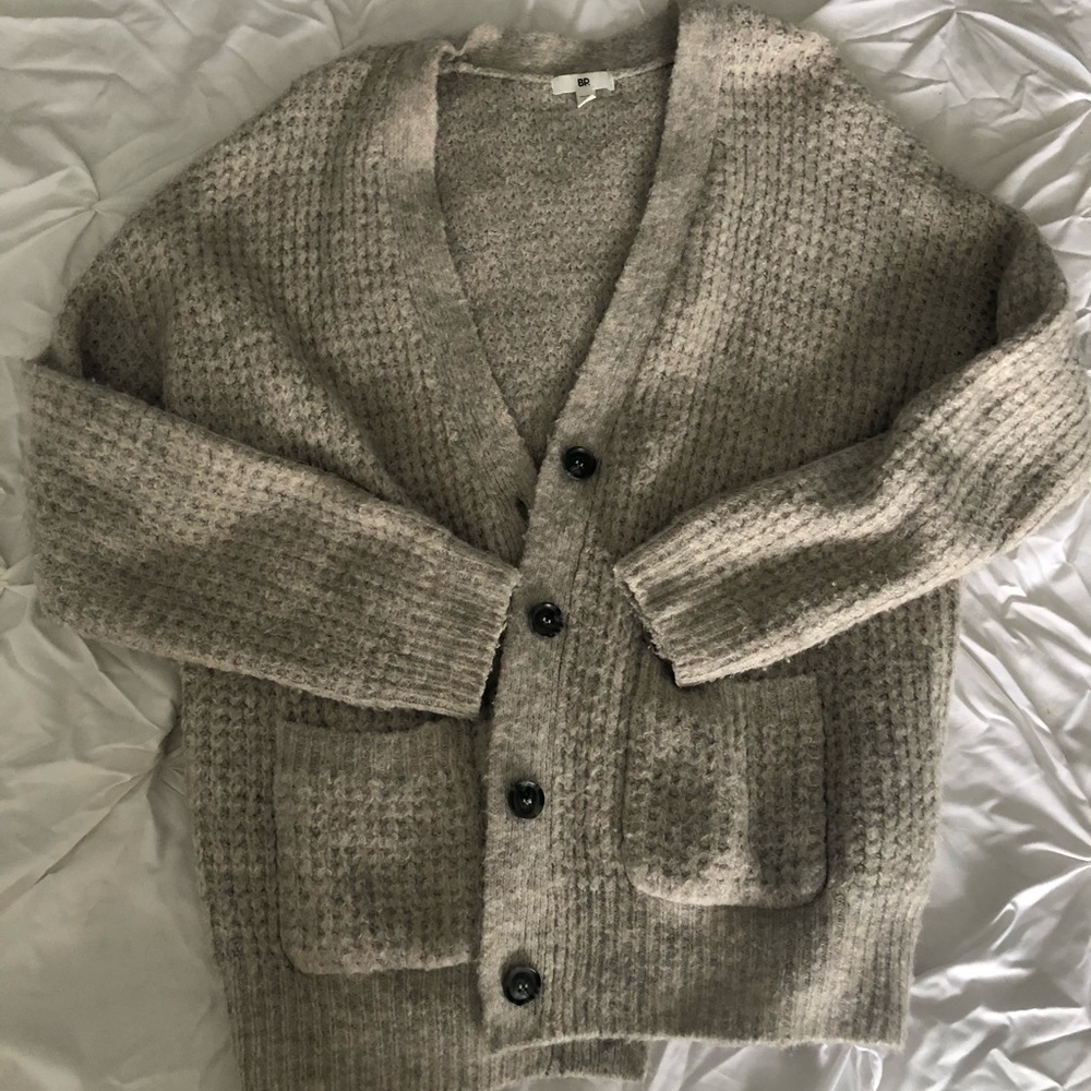 BP Oatmeal Grandpa Sweater- Medium